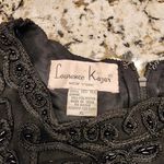 Laurence Kazar  v cut shirt 1980’s Vintage Embellished Beaded silk Zip Blouse Photo 10