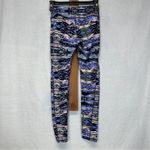 Zyia  Multicolor Abstract Print‎ Mid Rise Ankle Leggings Size XS Photo 3