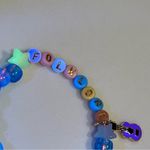 Kandi FOLKLORE glow in the dark stretch friendship bracelet, festival rave Photo 2