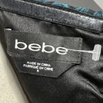 Bebe  Bustier Corset Top Womens 8 Black Multicolor Floral Pleated Lined Coquette Photo 11