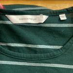 Rebecca Taylor  Green and White Striped Short Sleeve Tee Photo 2