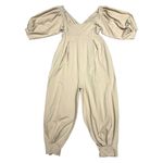 Free People Intimately Lotta Love Romper Beige Boho Puff Sleeve Jumpsuit Medium Photo 11