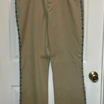 Ralph Lauren Jeans Co Western Beaded Flare Jeans Country Boho Beige Size 10 Photo 0