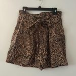 Ulla Johnson  Animal Print Waist Tie Baggy Shorts Size 8 Photo 0