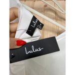 Lulus NWT  V.I.P. Treatment White Mesh Ruched Bodycon Midi Dress Party Sexy Sz M Photo 5