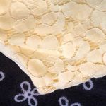 Candie's Vintage Yellow Lace Dress with Rhinestones around Collar Size L Photo 7