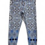 Evolution and creation  Blue Mosaic Crop Leggings Size Medium Photo 9