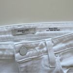 Fidelity Denim Malibu High Wide Leg Cropped White Jeans size 29 Photo 3