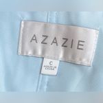 Azazie  Dakota  Sky Blue A- Line V-Neck pleated dress Custom made dress Photo 5