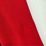 Red Dress by New Directions Half Sleeve Patchwork Pleated Front Form Fitting Size 10 Photo 6