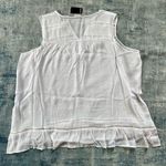 Avenue NWT! Tammy Pintuck Lace Tunic Sleeveless Blouse Ivory Size 30 - 32 Photo 2