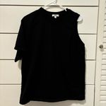 AGOLDE  Della Asymmetric T Shirt in Black Photo 1