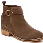 Blondo Luca Suede Round Toe Waterproof Side Zip Ankle Booties Dark Taupe 9M Photo 0