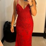 Flowy Red Prom Dress Size 4 Photo 0
