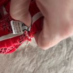 SANGA Boutique Red Butterfly Whimsical Lined Bandana Midi Skirt Sz S EUC Photo 4