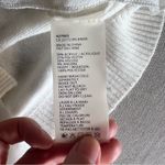 ⭐️ Dex White Cream V Neck long Sleeve Angora Blend Chiffon Hem Sweater Small Photo 4