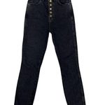 Mother Swooner Exposed Snap Jeans Wrong Side of the Tracks Black Denim Size 24 Photo 3