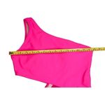 SheIn  One‎ Shoulder Hot Pink Cut Out Swim 1pc Swimsuit sz MEDIUM Photo 9