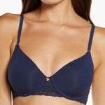 Natori  Bliss Perfection Underwire Contour‎ Tee Shirt Bra, Navy, Size 38D, NWT Photo 0