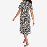 Old Navy  Navy Ivory Floral Print Short Sleeve Midi Dress Women’s XL NWT Photo 5