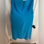 Amanda Uprichard  blue 100% silk halter minidress size small Photo 10