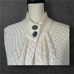 Evan Picone High Button neckline Knit/Crochet Open front vest. SZ. XL. Photo 2