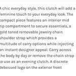 Zardangs Molly Chain Strap Black Leather Clutch Convertible Bag Purse Photo 12