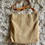 Hunter Tan/Brown Canvas  Bucket Bag Crossbody Leather Detailing Purse Boho Bohemian Neutrals Minimalist Earth Tones  Photo 0