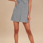 Billabong Sweet Pie Black and White Gingham Tie-Front Dress XS. Photo 1