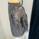 Anthropologie MAEVE Sequined Blouse Top, Dark Gray, Size Small, NWOT Photo 7