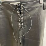 We Wore What  Faux Leather Lace Front Pant - Black - Size 24 Photo 2