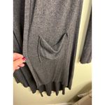 Joah Brown  Soleil Cardigan in Dark Heather Gray Ribbed high low pocket size: OS Photo 5