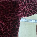 Talbots  Velvet Burnout Bell Sleeve Top Women S Petite‎ Burgundy Leopard Print Photo 7