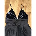 Free People Sylkie Romper Blue Velvet Top Black Shimmer Bottom Size 0 Photo 5