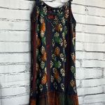 Just Cruising Multicolor Hawaiian Print Midi Tank Dress Spaghetti Strap Freesize Black Size undefined Photo 1