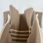 Rails Tessa Sweater Merino Wool Sand Striped Quarter Zip Mock Neck Sweater L Photo 6