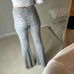 Aerie : Gray Lettuce Hem Ribbed Flared Pants Photo 3