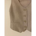 Aritzia Wilfred Button Down Vest Top Sleeveless Oatmeal Tan Neutral EUC Wool 0 Photo 2