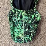 Speedo  Green Black Bathing Suit Womens 30 Used One Piece Racerback Photo 6