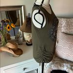 Harley Davidson, army green lace up back biker bling graphic tank top L Black Size L Photo 8