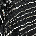 Vintage Naeem Khan Riazee Lillie Rubin Gown Maxi Dress Beaded Sequin Black 8 Photo 6