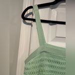 NWT Uncharted Threads Size L Mint Green Knit Crochet Lined Crop Tank Top Beachy Size L Photo 1