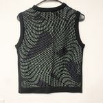 Missoni  Size 44 Black Green Navy Wool Blend Knit Sleeveless Sweater Vest Photo 5
