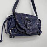 Hype Blue/Purple Leather Buckle Shoulder Bag Y2k Style Blue Photo 1