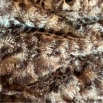 Animal Print Brown and Cream Faux Fur Fluffy Scarf 8 x 64 Inches Photo 3