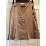 ETCETERA Women's Gold Fully Lined Godet Flare‎ Skirt Back Zip Belt Sz:10 NWOT Photo 2