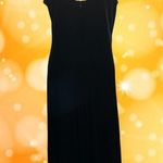 Another Thyme long black velvety evening dress! Size 14 Photo 4
