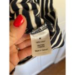 J. Crew striped ruffle sleeve shirt sleeve dress medium Blue Photo 9