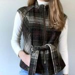 CAbi all ties up Plaid Sleeveless Vest with Belt size XL Photo 0