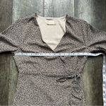 Altar'd State Altar’d State Casaday Leopard Print Wrap Dress Long Bell Sleeve Minidress XS Photo 8